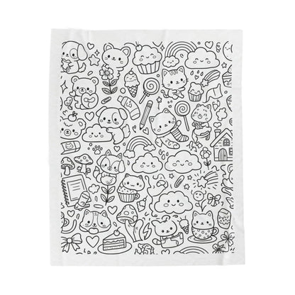 Kawaii Dreams™ Recolorable Blanket